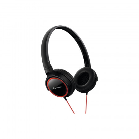 Pioneer SE-MJ512-R fülre illeszkedő fejhallgató, piros-fekete
