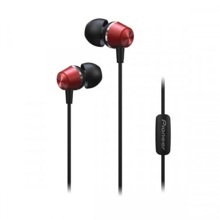 Pioneer SE-QL2T-R mikrofonos fülhallgató, piros