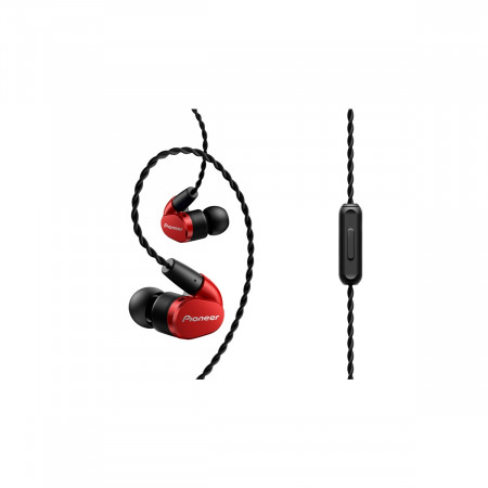 Pioneer SE-CH5T-R mikrofonos fülhallgató, piros