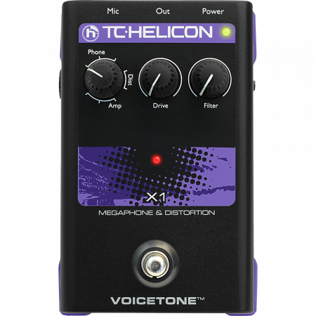 TC Helicon VoiceTone X1 megafon és torzító ének effekt pedál