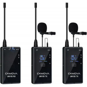 CKMOVA UM100 Kit2 Ultrakompakt vezeték nélküli mikrofon rendszer